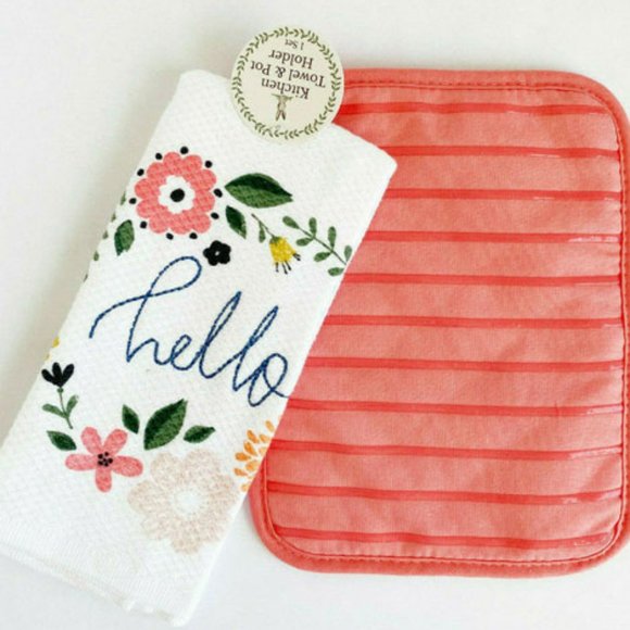 Kitchen Towel & Pot Holder Set Easter&Spring - Picture 2 of 5